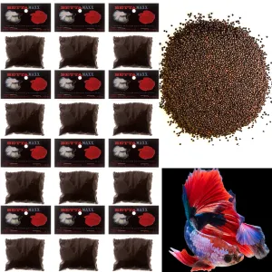 12 Packs Aquarium Betta Fish Pellets Food Color Enhancing Vitamin Rich Balanced