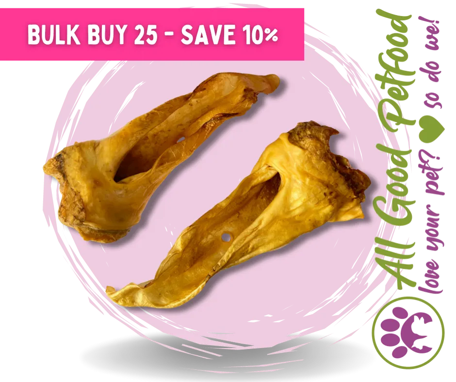 25 x Smokey Venison Ears - SAVE 10%