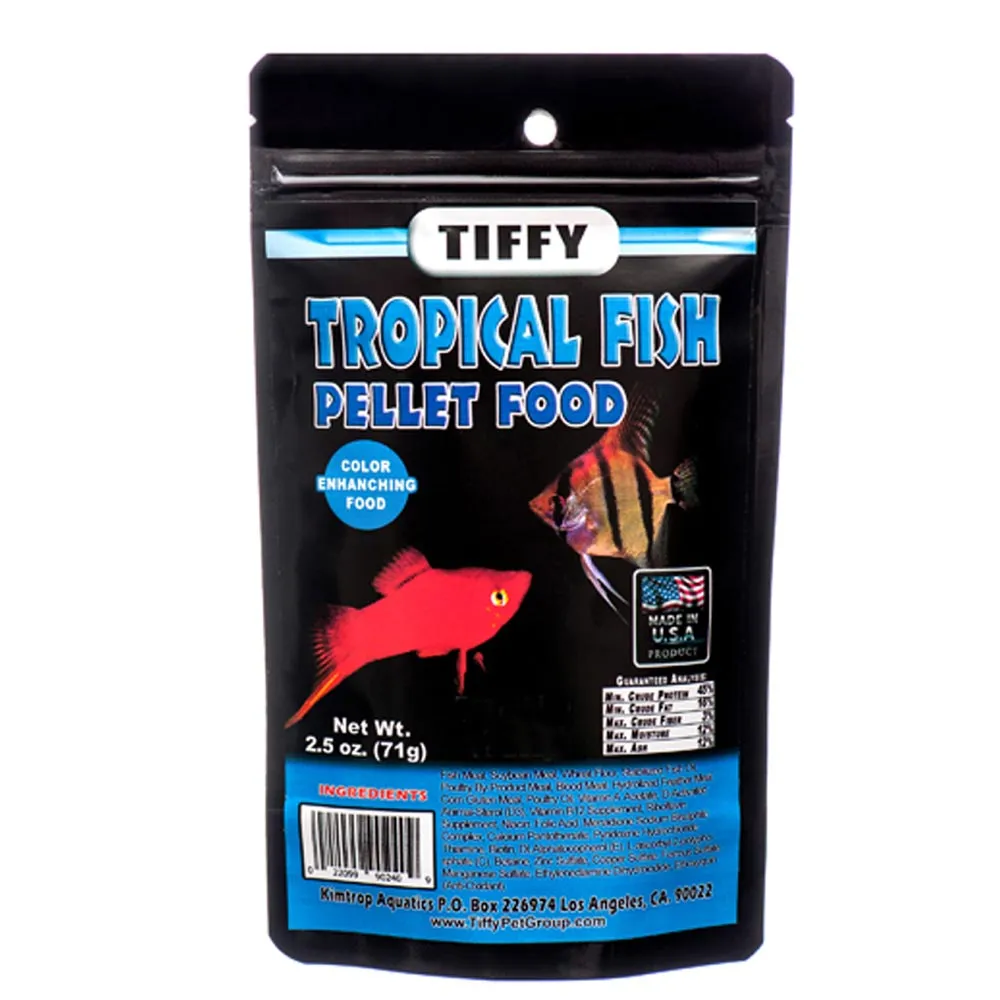 6 Packs Floating Tropical Fish Pellets Food Diet Color Enhancing Vitamins 2.5oz