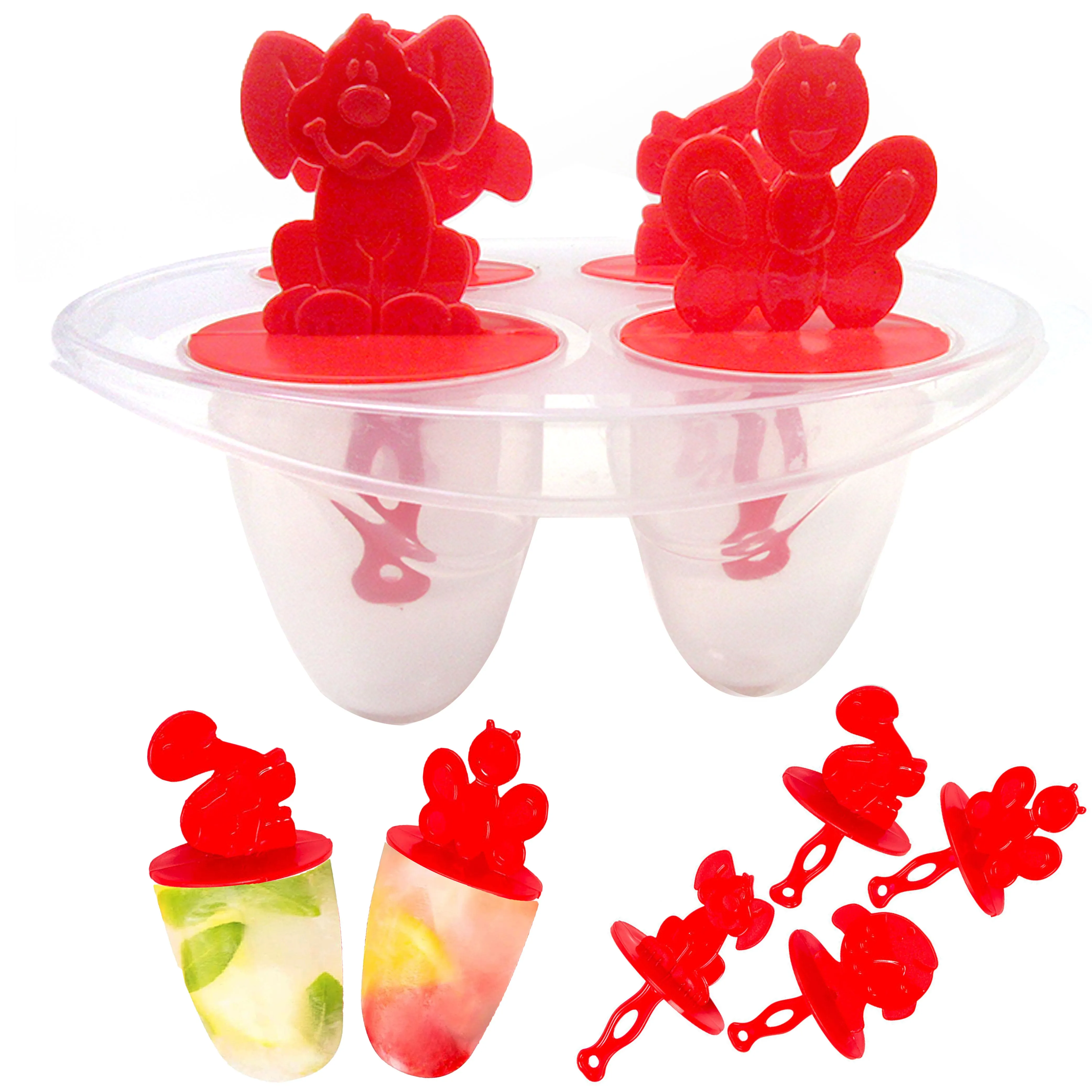 8 Cute Animal Ice Pop Maker Mold Freezer Popsicle Dessert Cake Treat Frozen Pops