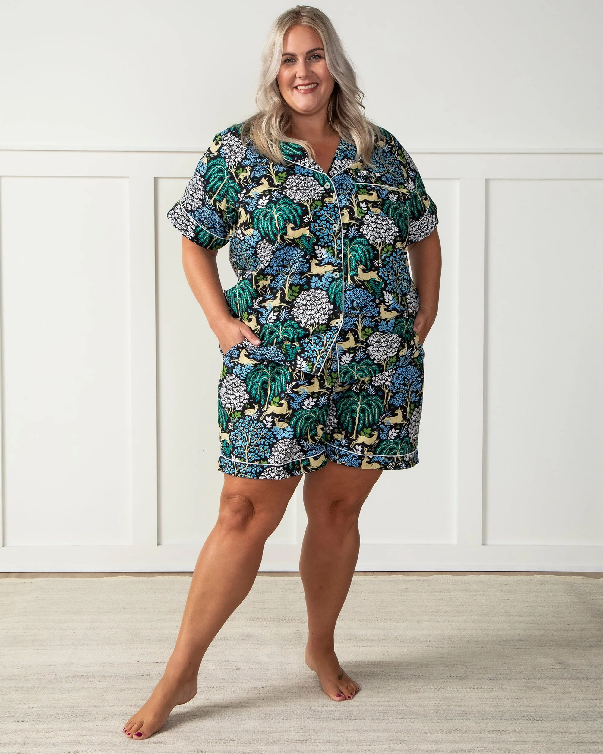 Dashing Deer - Short PJ Set - Ink