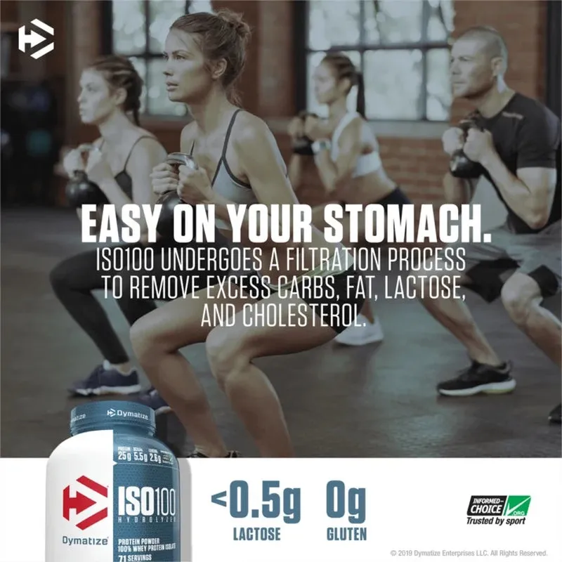 Dymatize ISO100 Hydrolyzed Whey Isolate Protein Powder, Gourmet Vanilla, 20 Servings