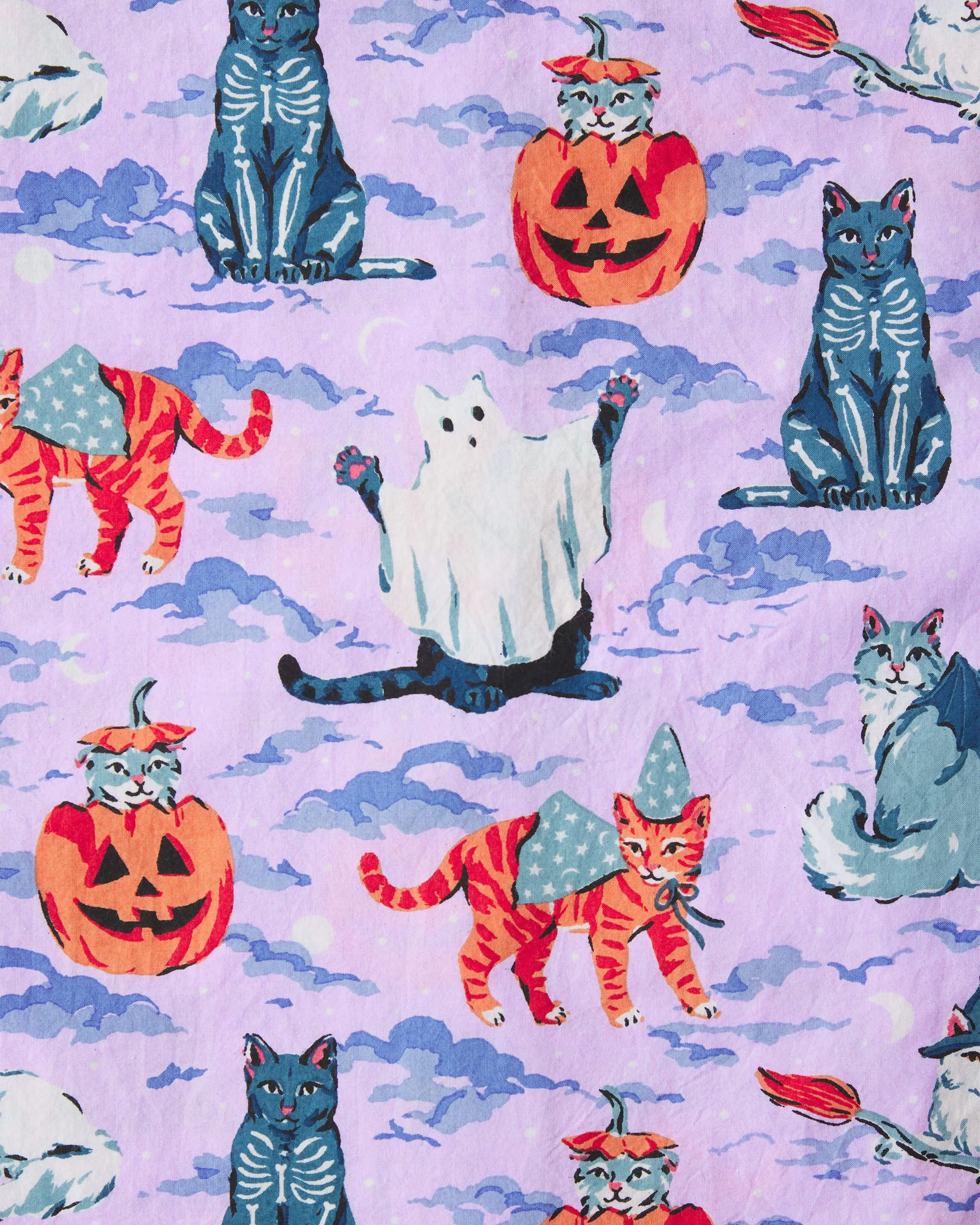 Halloween House Cats - PJ Pants - Lavender