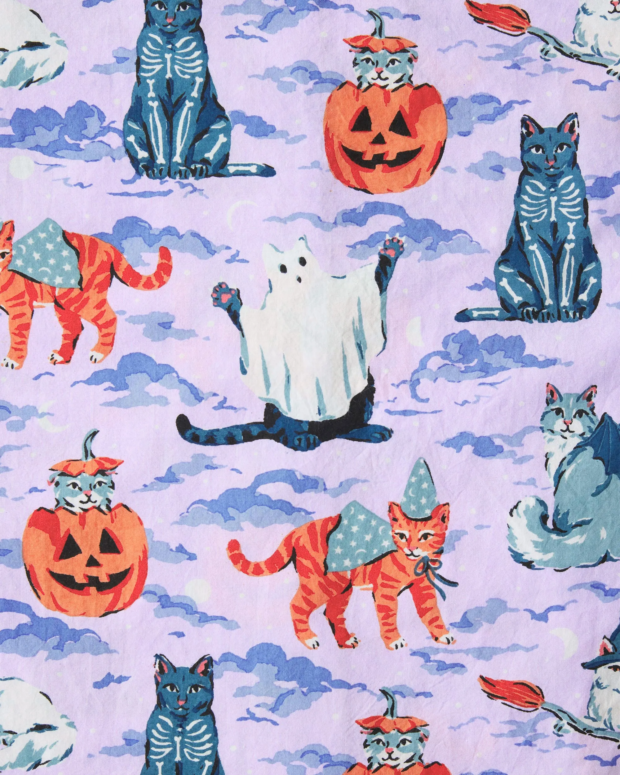Halloween House Cats - Tall PJ Pants - Lavender