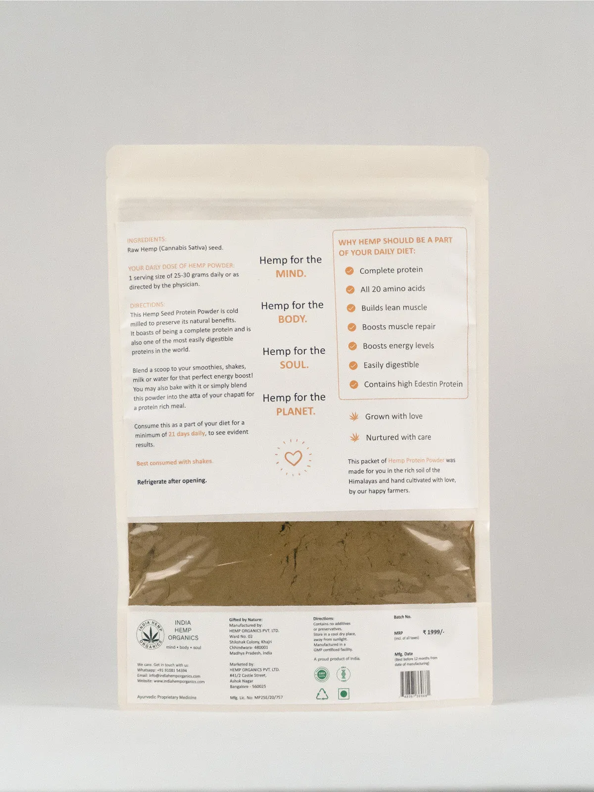 Hemp Protein Powder 1 KG