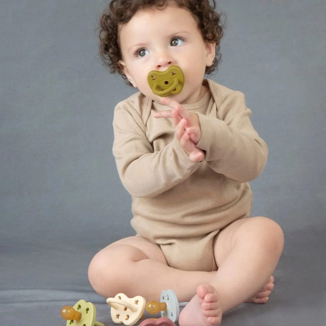 Hunter Green & Olive Round Pacifier 2 Pack (3-36 Months)