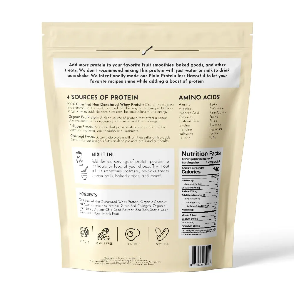 Just Ingredients Just Plain Protein Powder
