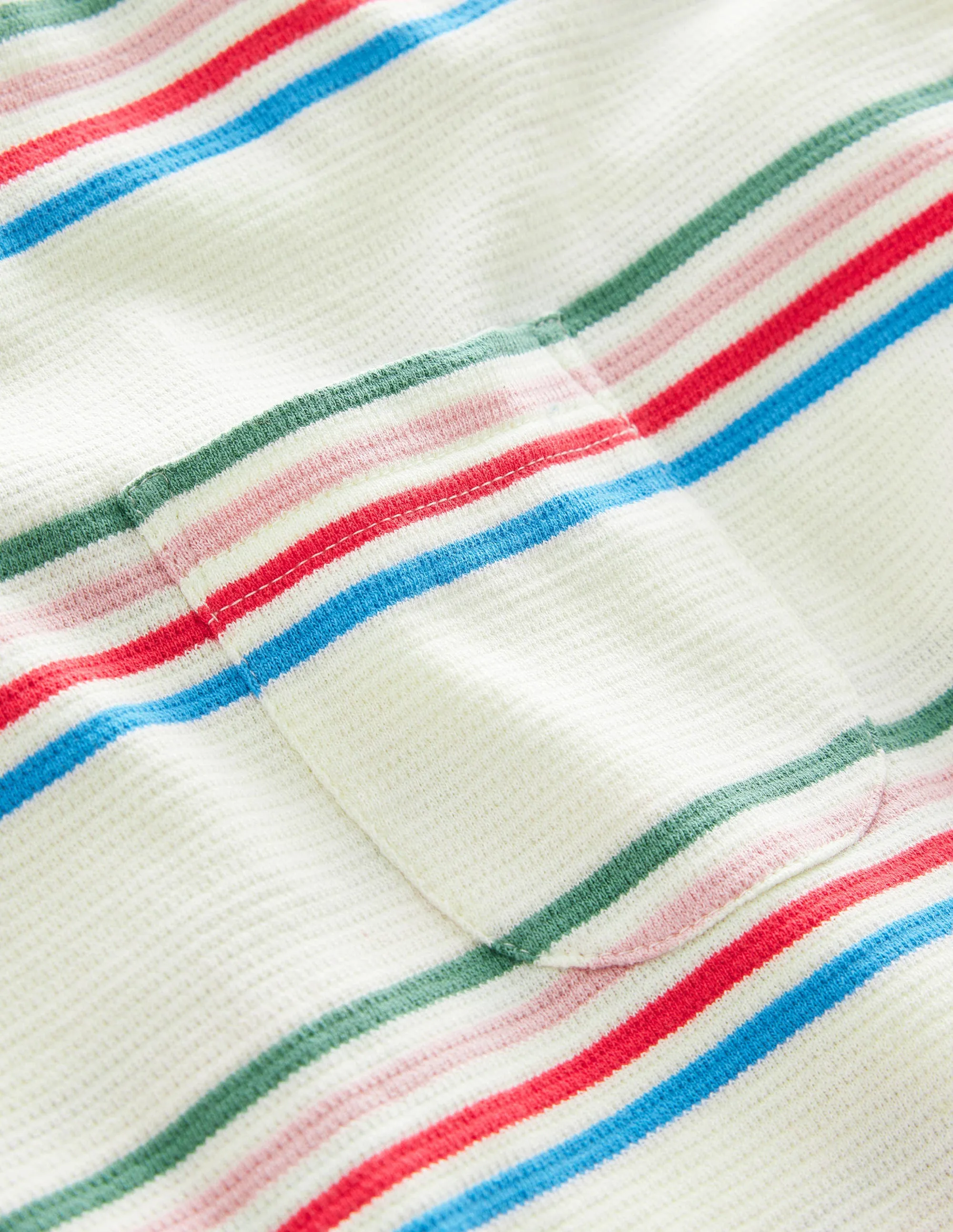 Long Sleeve Textured T-shirt-Ivory/Csarite/Surf