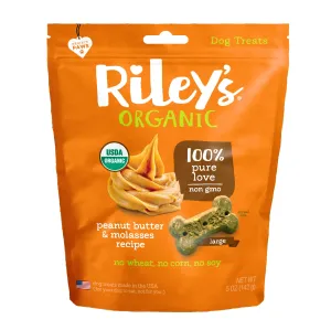 Organic Peanut Butter & Molasses Baked Biscuits - Large Bone (5oz)