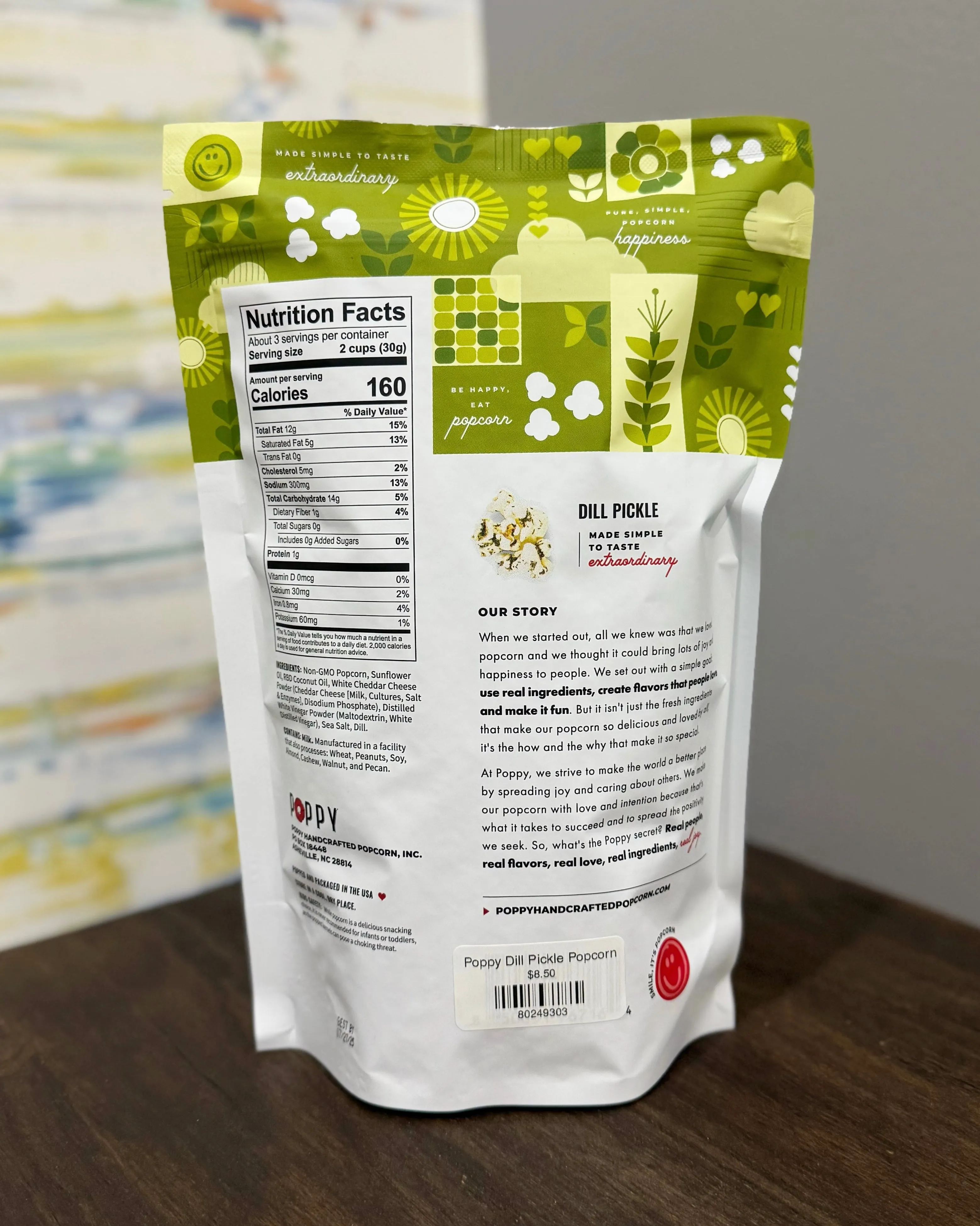 Poppy Dill Pickle Popcorn