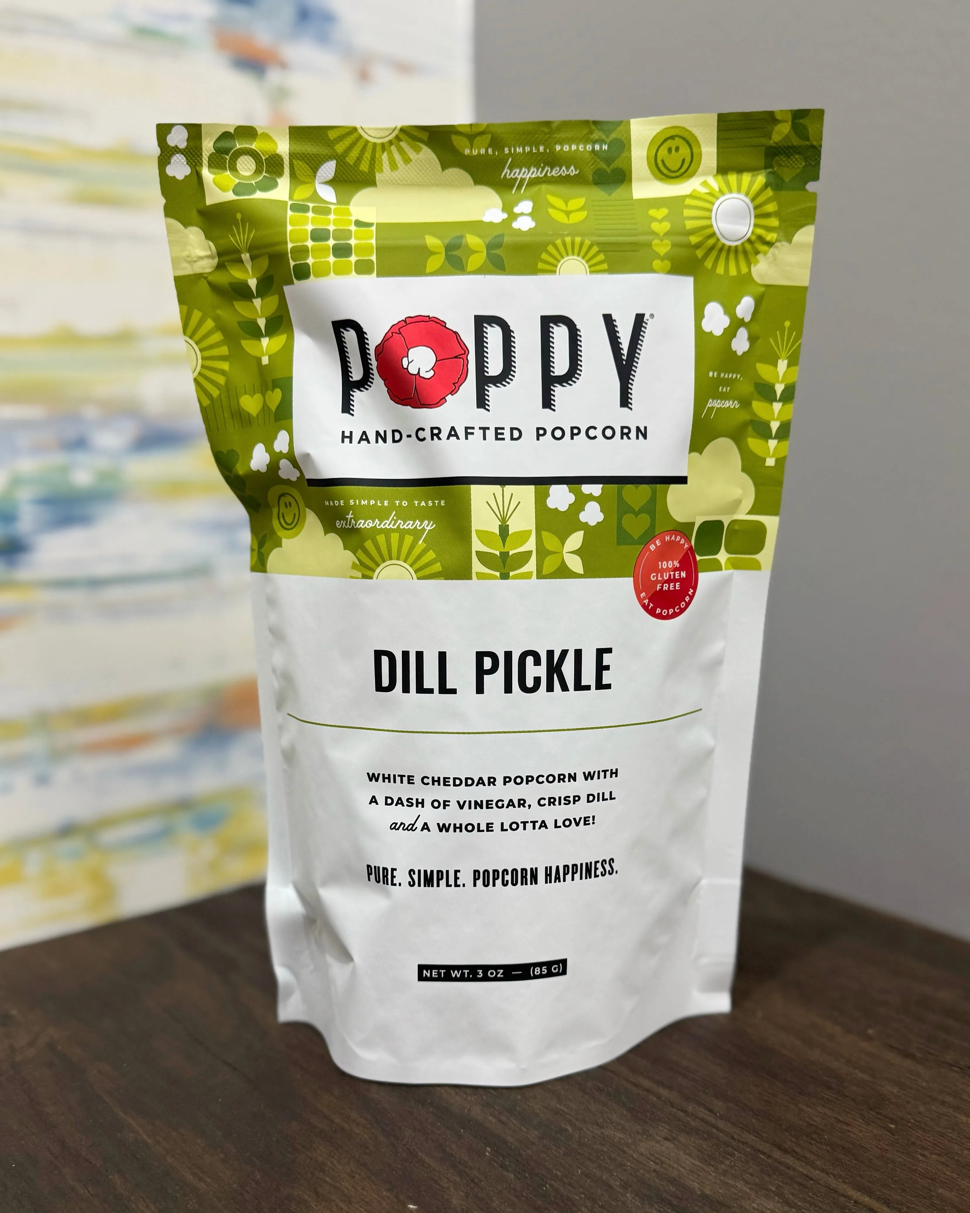 Poppy Dill Pickle Popcorn