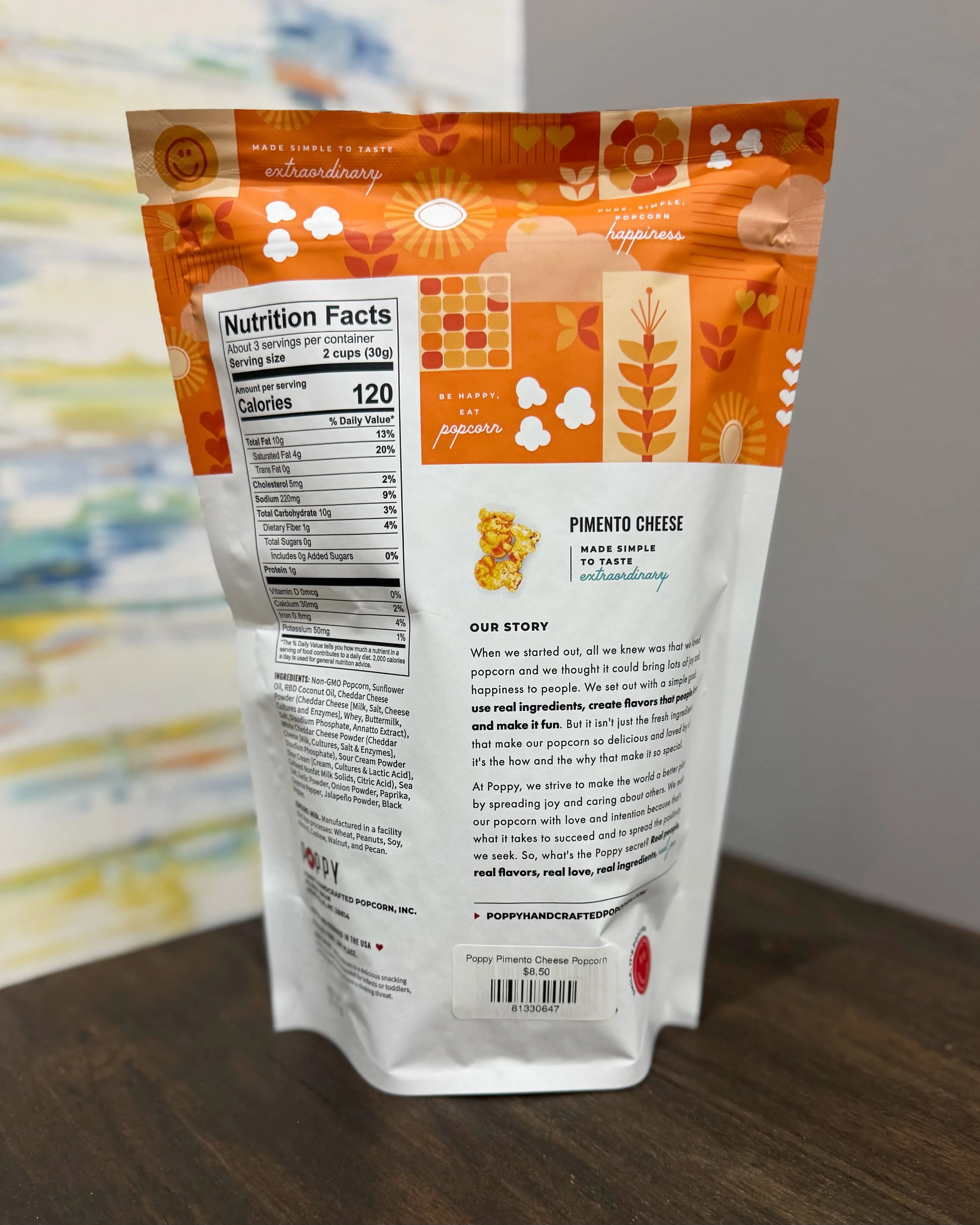 Poppy Pimento Cheese Popcorn