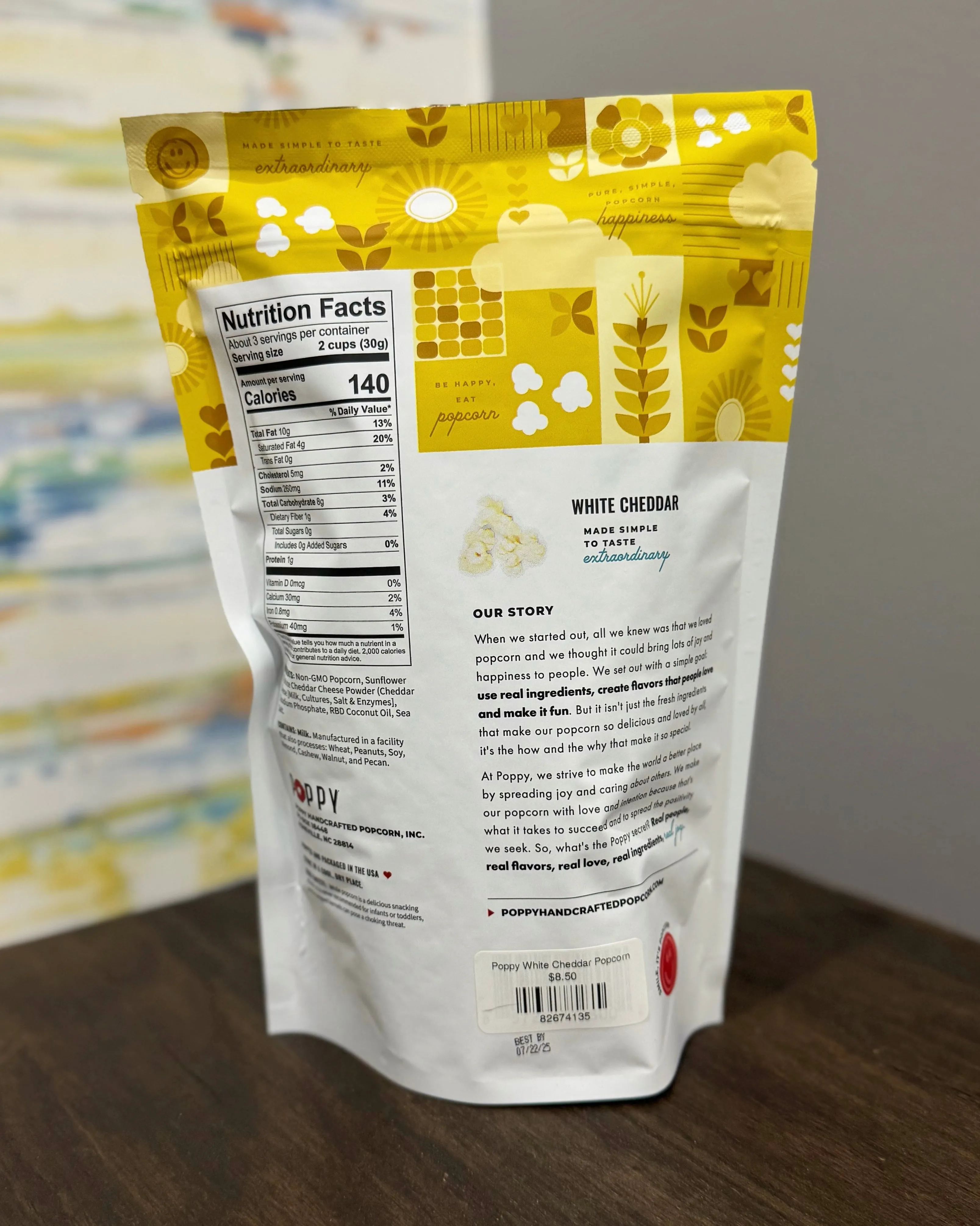 Poppy White Cheddar Popcorn