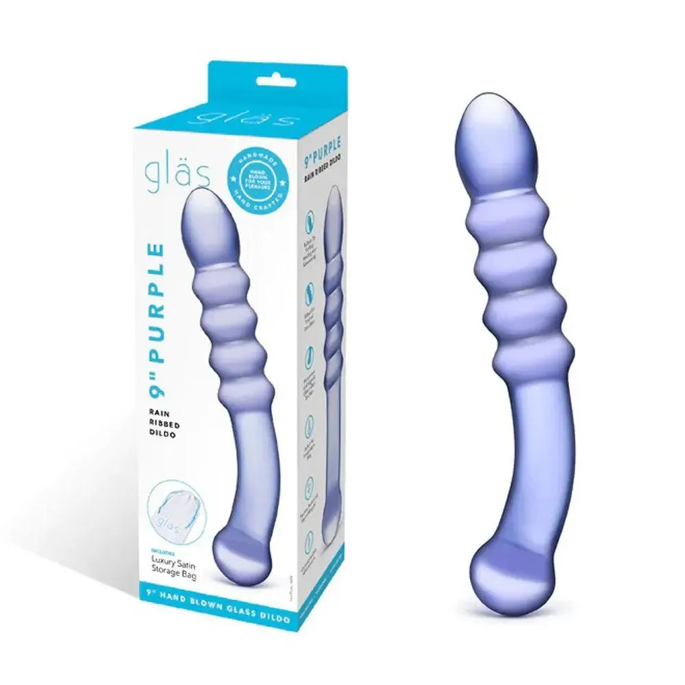 Certainly! Heres an optimized title for the product:

Vibrant Purple Rain Ribbed Silicone Dildo - Flexible, Waterproof Pleasure Toy with Textured Stimulation

This title includes modifiers to highlight key features and enhance marketability.