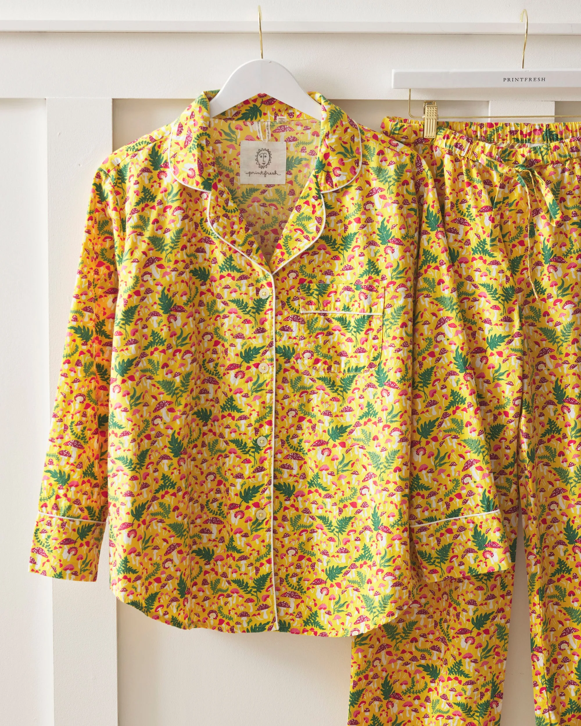 Toadstools - Long Sleep Set - Sunshine Yellow