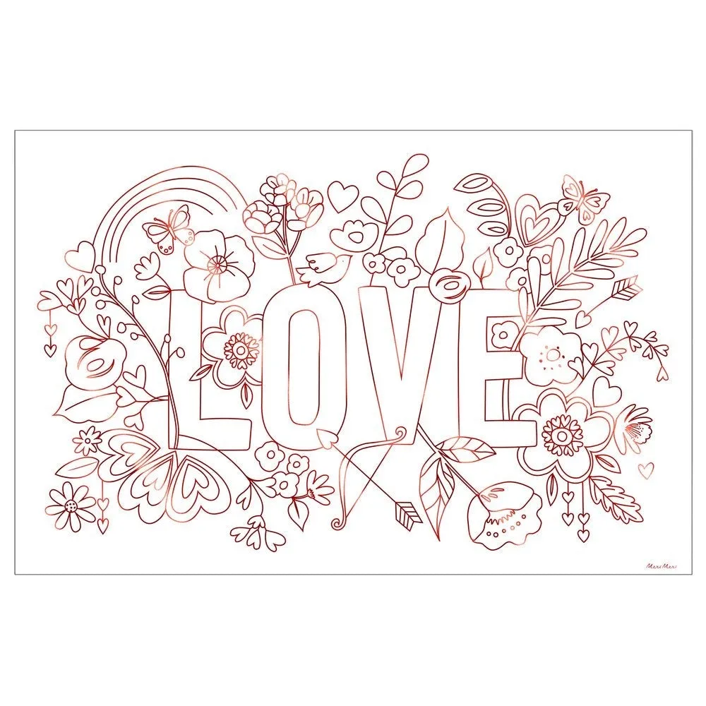 Valentine Coloring Poster